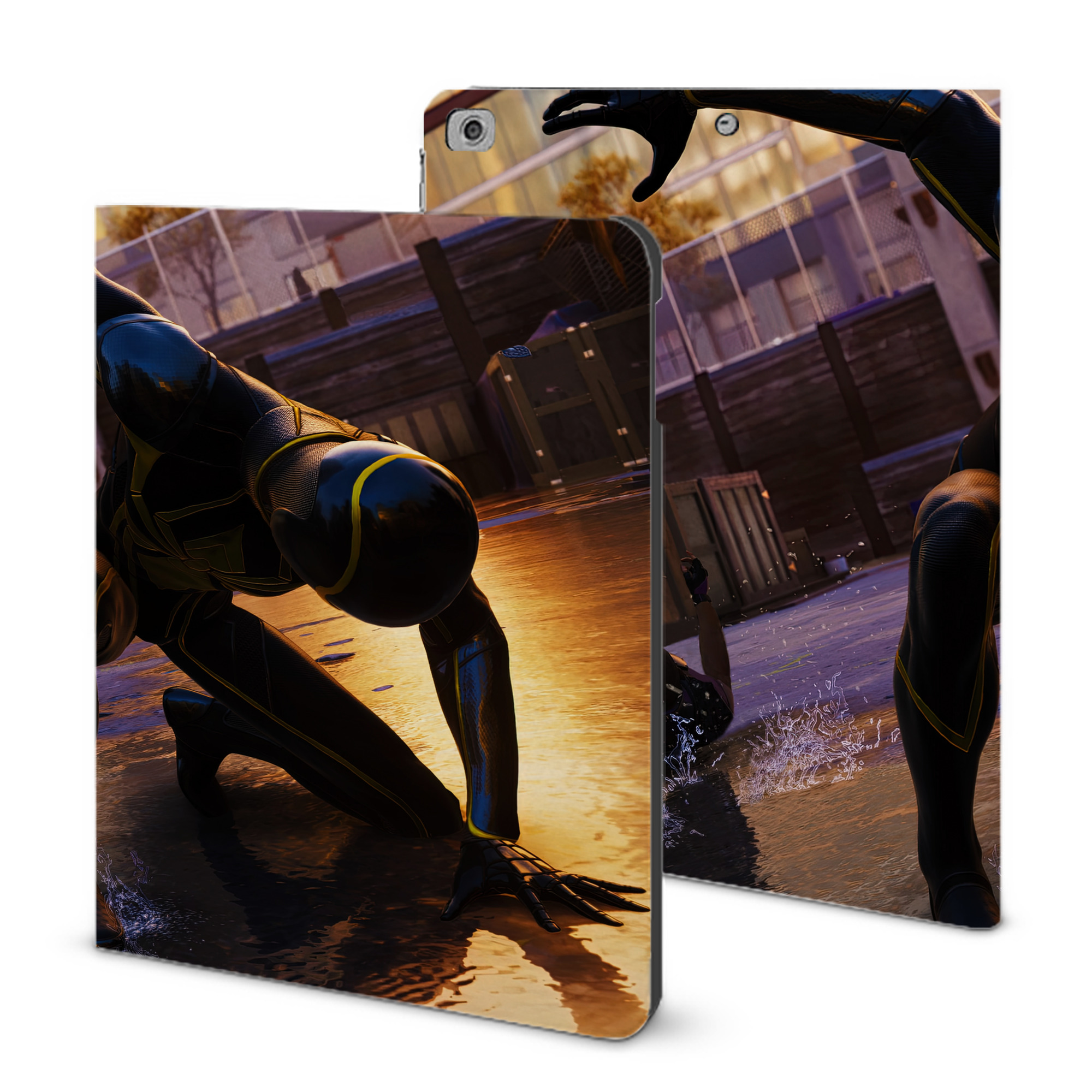 （画像用） Spider Man スパイダーマン IPad ケース ブック型 PUレザー TPU 耐衝撃 軽量 薄型 ペン収納なし 全面保護 IPad 各モデル対応